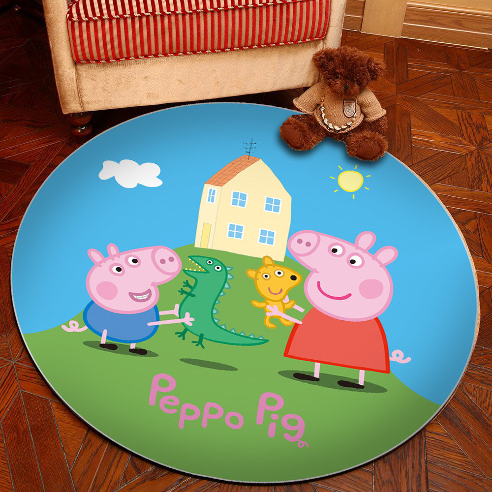 Unique 3D Cartoon Rug Multi Color Novelty Rug Polypropylene Non-Slip Back Stain Resistant Washable Rug for Bedroom