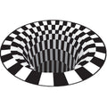 Funny Novelty Rug Multicolor Visual Trick Spiral Trap Rug Non-Slip Washable Pet-Friendly Rug for Room