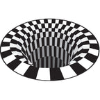 Funny Novelty Rug Multicolor Visual Trick Spiral Trap Rug Non-Slip Washable Pet-Friendly Rug for Room
