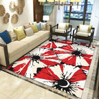 Beautiful Multicolored Modern Carpet Polyester Flower Bloom Carpet Pet Friendly Non-Slip Stain Resistant Carpet for Home