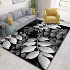 Glam Nordic Carpet Multicolored Plant Carpet Stain Resistant Washable Non-Slip Back Carpet for Living Room