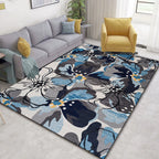 Glam Nordic Carpet Multicolored Plant Carpet Stain Resistant Washable Non-Slip Back Carpet for Living Room