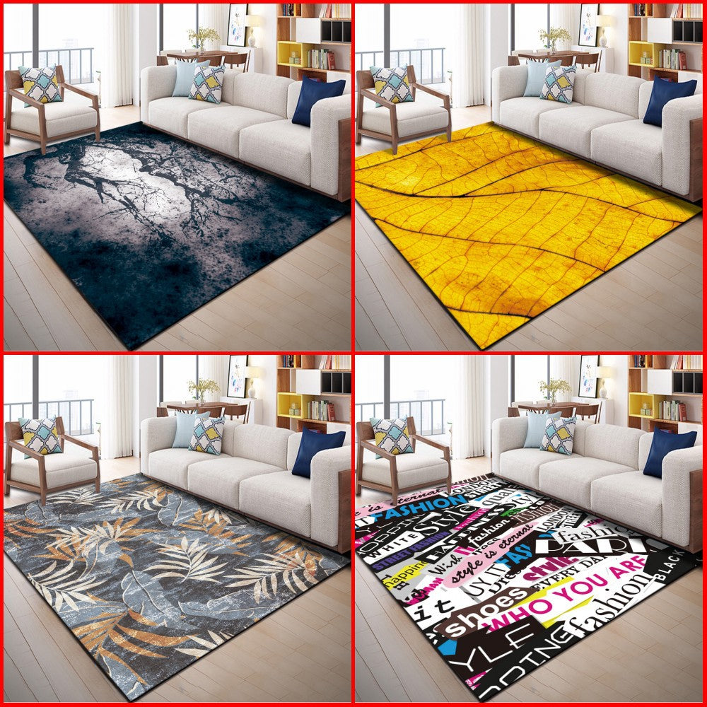 Indian Patterned Rug Multicolored Polyester Rug Machine Washable Pet Friendly Non-Slip Underlay Rug for Room