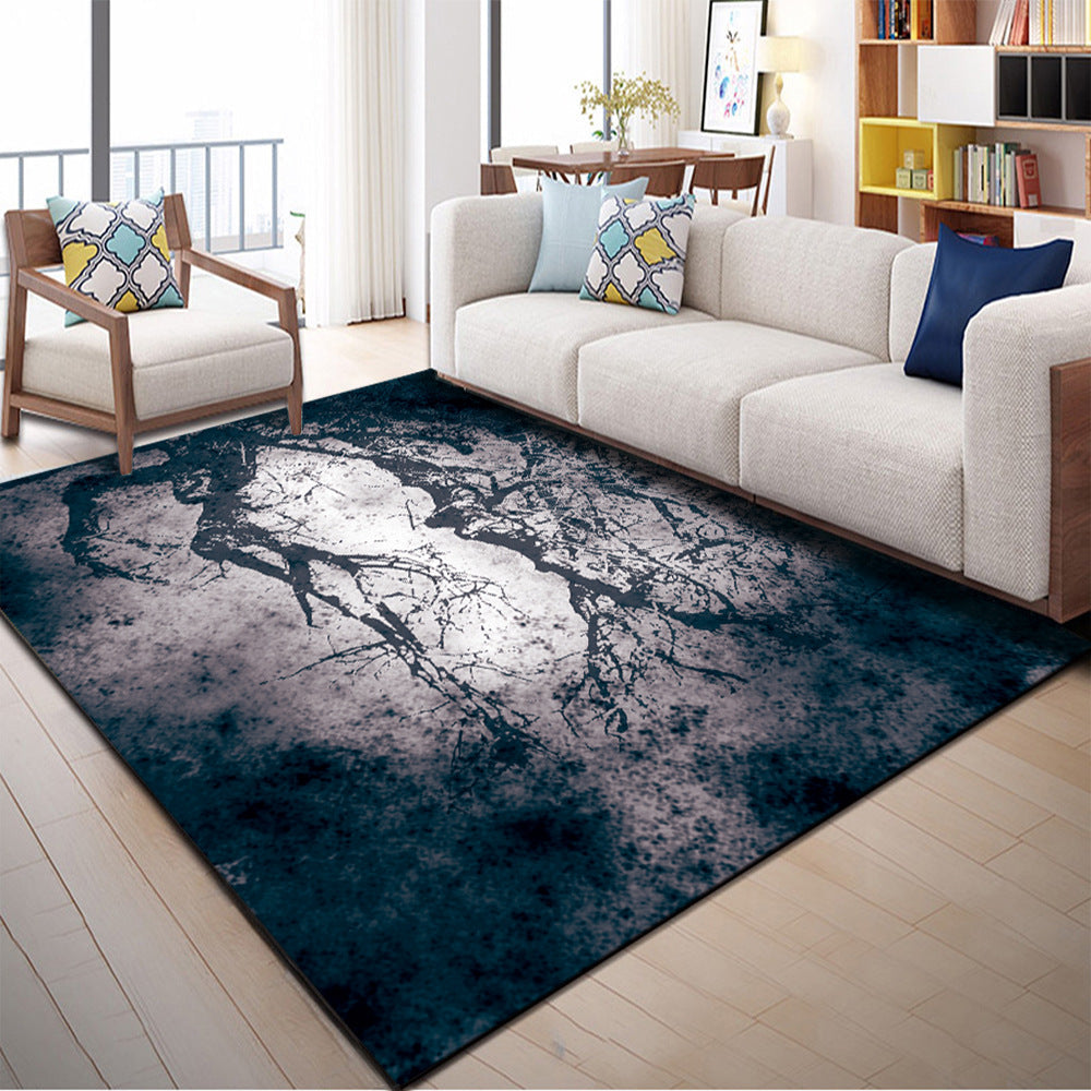 Indian Patterned Rug Multicolored Polyester Rug Machine Washable Pet Friendly Non-Slip Underlay Rug for Room