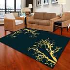 Multicolor Geometric Botanical Carpet Synthetic Modern Carpet Stain Resistant Non-Slip Washable Carpet for Home