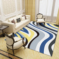 Unique abstract patterned rug Multicolored contemporary rug Polypropylene washable pet-friendly non-slip backing rug for the living room