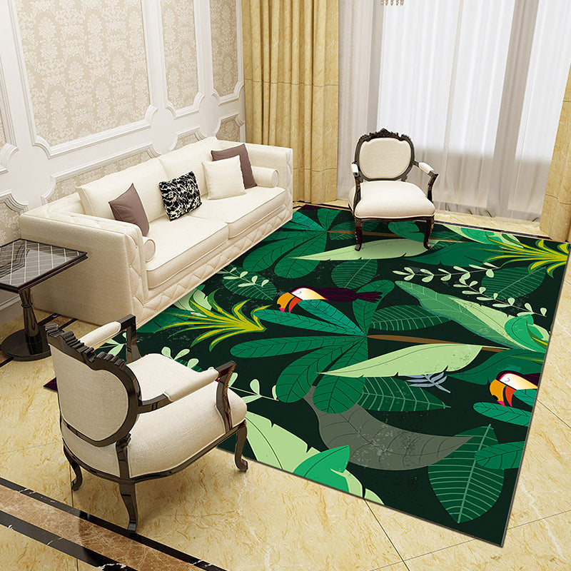 Unique abstract patterned rug Multicolored contemporary rug Polypropylene washable pet-friendly non-slip backing rug for the living room