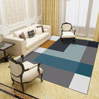 Unique abstract patterned rug Multicolored contemporary rug Polypropylene washable pet-friendly non-slip backing rug for the living room