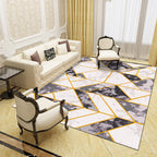 Unique abstract patterned rug Multicolored contemporary rug Polypropylene washable pet-friendly non-slip backing rug for the living room