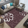 Nordic Living Room Rug Multicolored Patterned Rug Polyester Stain Resistant Washable Non-slip Rug