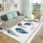 Nordic Living Room Rug Multicolored Patterned Rug Polyester Stain Resistant Washable Non-slip Rug