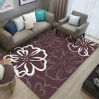 Nordic Living Room Rug Multicolored Patterned Rug Polyester Stain Resistant Washable Non-slip Rug