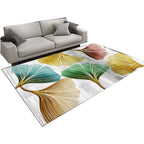 Multicolored Lounge Rug Modern Leaf Pattern Rug Polypropylene Non-Slip Backing Pet-Friendly Washable Rug