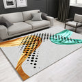 Multicolored Lounge Rug Modern Leaf Pattern Rug Polypropylene Non-Slip Backing Pet-Friendly Washable Rug