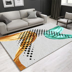 Multicolored Lounge Rug Modern Leaf Pattern Rug Polypropylene Non-Slip Backing Pet-Friendly Washable Rug