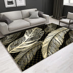 Multicolored Lounge Rug Modern Leaf Pattern Rug Polypropylene Non-Slip Backing Pet-Friendly Washable Rug