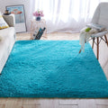 Multicolored living room rug Nordic simple rug fluffy machine washable stain resistant non-slip back rug with braided edge