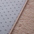 Multicolored living room rug Nordic simple rug fluffy machine washable stain resistant non-slip back rug with braided edge