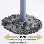 Self-Wringing Microfiber Floor Mop with 360-Degree Rotation