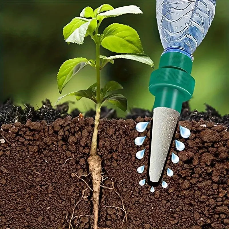 Self-watering spikes for plants – Automatic drip tips for bottles