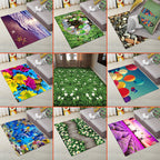 Personality Scandinavian Carpet Multi Colors 3D Print Scenery Carpet Washable Non-slip Stain-resistant Rug for Home
