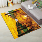 Personality Scandinavian Carpet Multi Colors 3D Print Scenery Carpet Washable Non-slip Stain-resistant Rug for Home