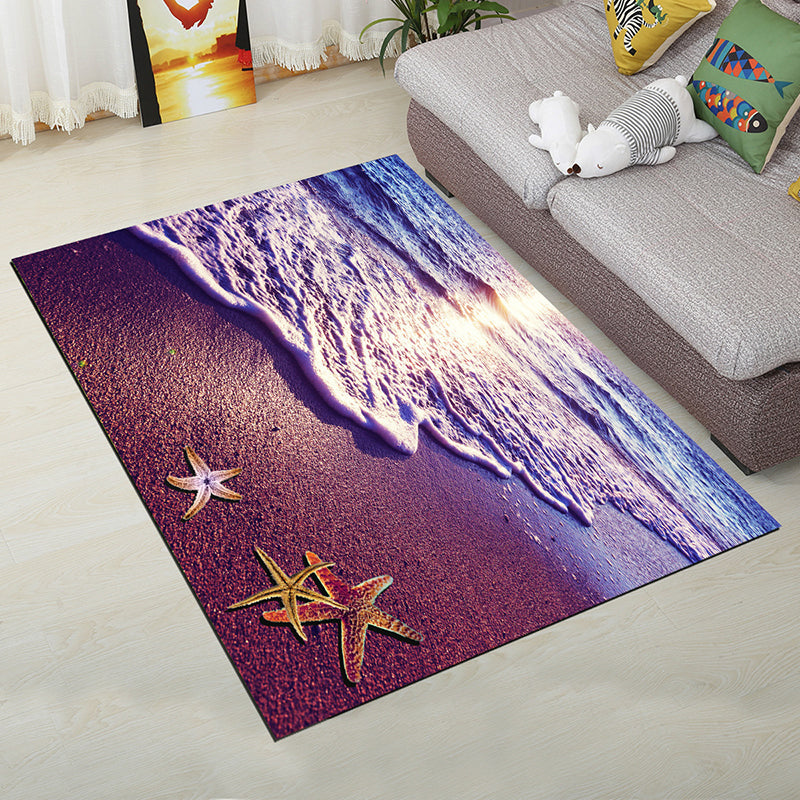 Personality Scandinavian Carpet Multi Colors 3D Print Scenery Carpet Washable Non-slip Stain-resistant Rug for Home