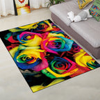 Multi-Color Modern Rug Polyester Digital Graphic Living Room Rug Non-Slip Back Pet-Friendly Washable Rug for Guest Room