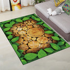 Multi-Color Modern Rug Polyester Digital Graphic Living Room Rug Non-Slip Back Pet-Friendly Washable Rug for Guest Room