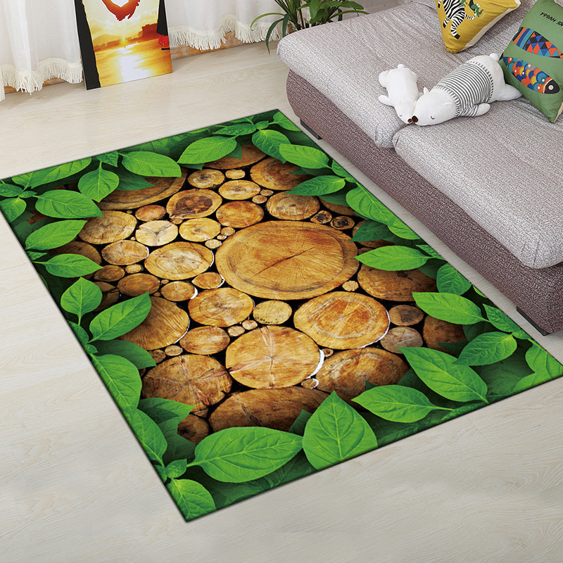 Multi-Color Modern Rug Polyester Digital Graphic Living Room Rug Non-Slip Back Pet-Friendly Washable Rug for Guest Room