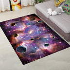 Multi-Color Modern Rug Polyester Digital Graphic Living Room Rug Non-Slip Back Pet-Friendly Washable Rug for Guest Room