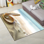 Multi-Color Modern Rug Polyester Digital Graphic Living Room Rug Non-Slip Back Pet-Friendly Washable Rug for Guest Room