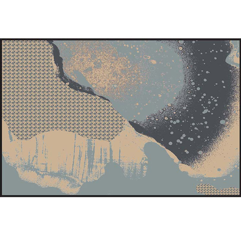 Multicolor 3D Illusion Geometry Rug Polyester Modernist Rug Non-Slip Pet-Friendly Machine Washable Rug for the Large Room