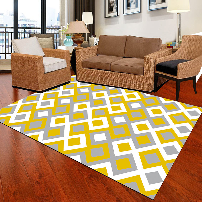 Black and White Novelty Rug Polypropylene Optical Illusions Geometric Carpet Stain Resistant Pet Friendly Non Slip Rug for Home