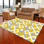 Black and White Novelty Rug Polypropylene Optical Illusions Geometric Carpet Stain Resistant Pet Friendly Non Slip Rug for Home