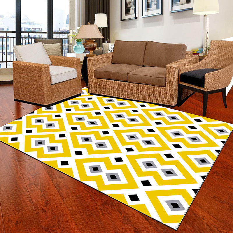 Black and White Novelty Rug Polypropylene Optical Illusions Geometric Carpet Stain Resistant Pet Friendly Non Slip Rug for Home