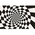 Enchanting Multicolor Novelty Carpet Synthetic Twist Checker 3D Illusion Rug Machine Washable Pet Friendly Non-Slip Rug for Room