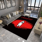 Modern Brain Deception 3D Carpet Black Synthetic Area Rug Machine Washable Stain Resistant Non-Slip Rug for Living Room