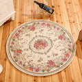Rustic Flower Area Rug Multi Color Cotton Rug Non-Slip Washable Rug for Dining Room