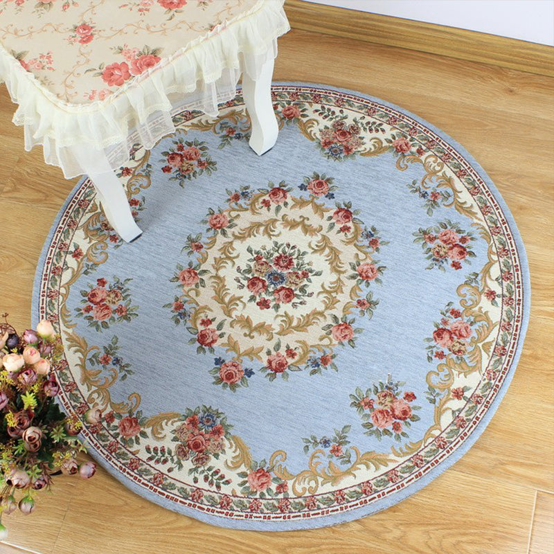 Victorian style Jacquard carpet Multicolored cotton rug pet-friendly non-slip back rug for dining room