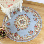 Victorian style Jacquard carpet Multicolored cotton rug pet-friendly non-slip back rug for dining room