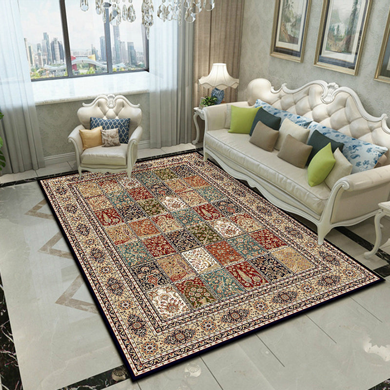 Splendor Traditional Carpet Multicolor Floral Carpet Non-slip Washable Stain Resistant Carpet for Living Room