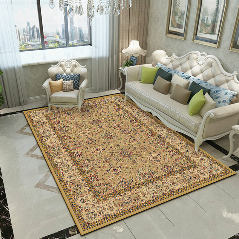 Splendor Traditional Carpet Multicolor Floral Carpet Non-slip Washable Stain Resistant Carpet for Living Room