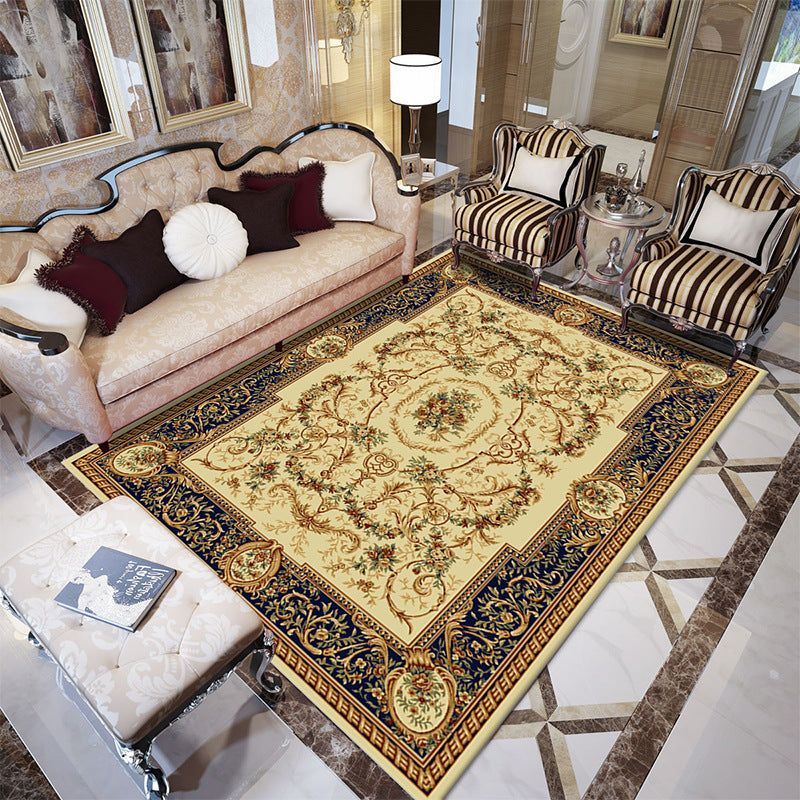 Beautiful multicolored jacquard rug polypropylene traditional rug stain-resistant washable non-slip backing rug for room
