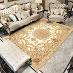 Glam Floral Swirls Rug Multicolor Victorian Rug Synthetic Pet Friendly Non-Slip Stain Resistant Carpet for Home