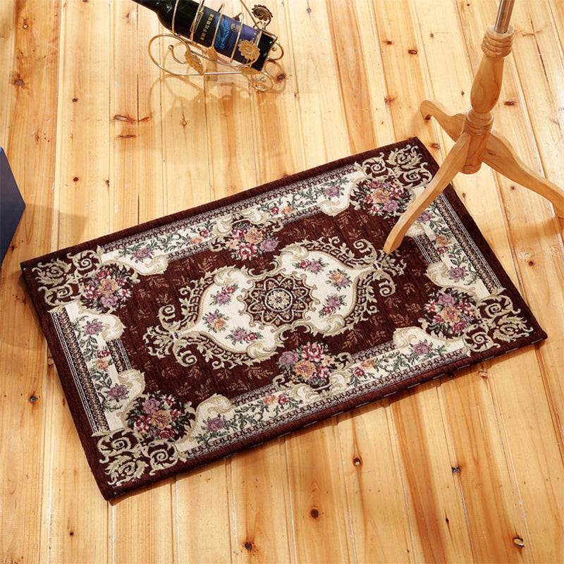 Classic Victoria area rug Multicolor flower carpet Pet-friendly Washable Non-slip backing Door mat