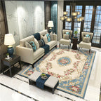 Peony Patterned Rug Multicolor Rug Stain Resistant Non-Slip Back Machine Washable Rug for Living Room