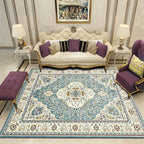 Antique Multicolor Glam Carpet Polyester Floral Pattern Carpet Pet Friendly Stain Resistant Non-Slip Carpet for Home
