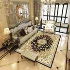 Antique Multicolor Glam Carpet Polyester Floral Pattern Carpet Pet Friendly Stain Resistant Non-Slip Carpet for Home
