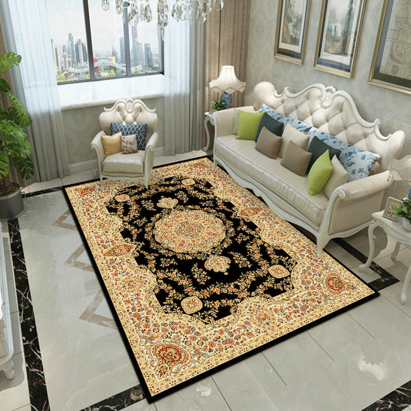 Fancy Victoria Rug Multi-Colored Flower Rug Non-Slip Washable Pet-Friendly Rug for the Living Room